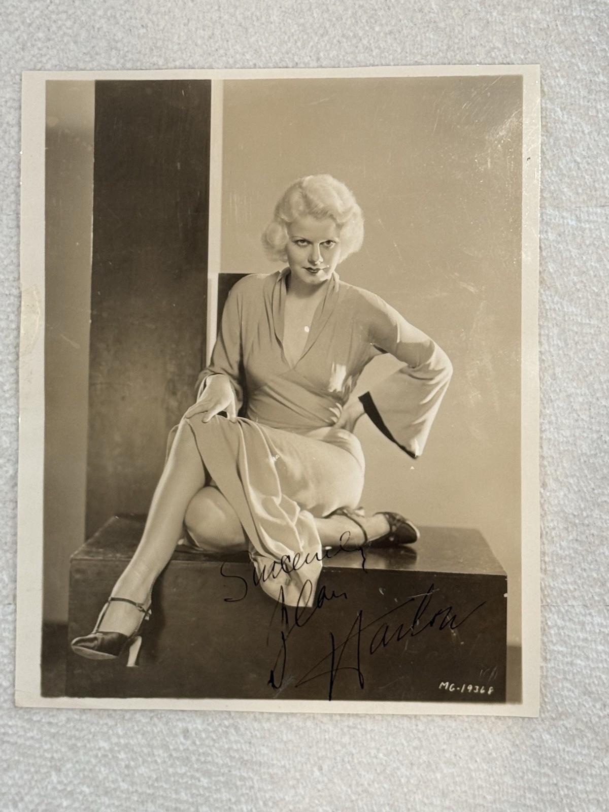 Jean Harlow RARE Signed Vintage Original 8x10 Inscribed Photograph  Full JSA LOA