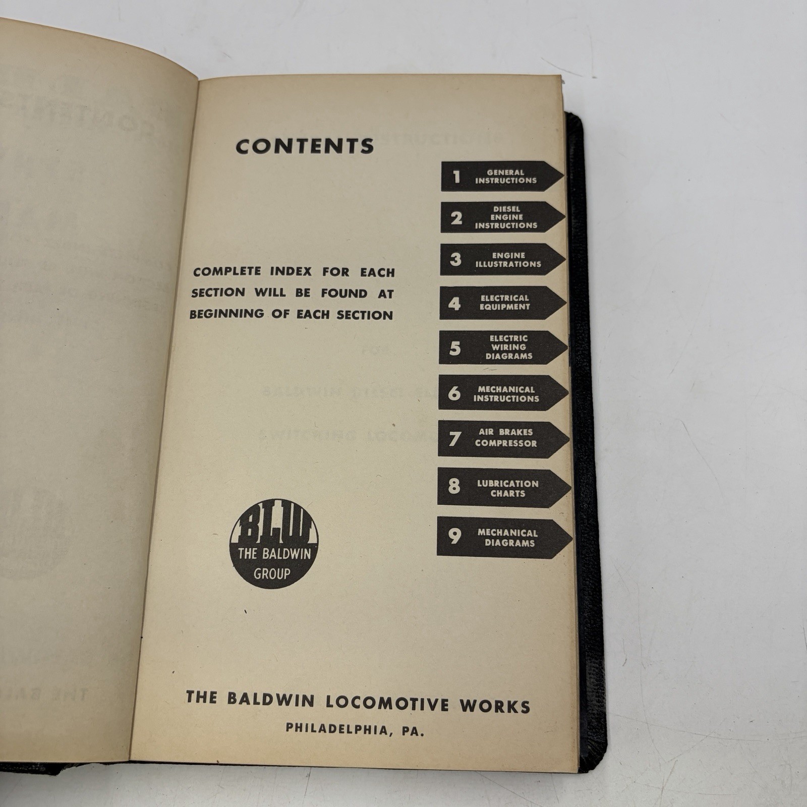 1944 Baldwin Diesel-Electric Switching Locomotives Service Manual BLW Railroad