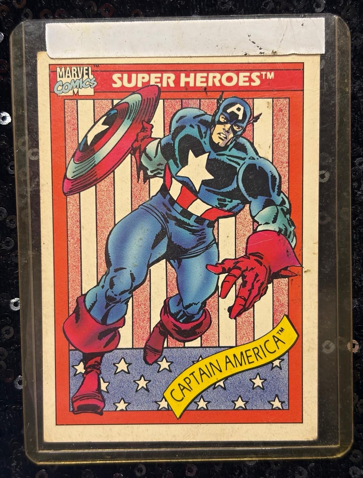 1990 Impel Marvel Comics Super Heroes #1 Captain America Base Trading Card