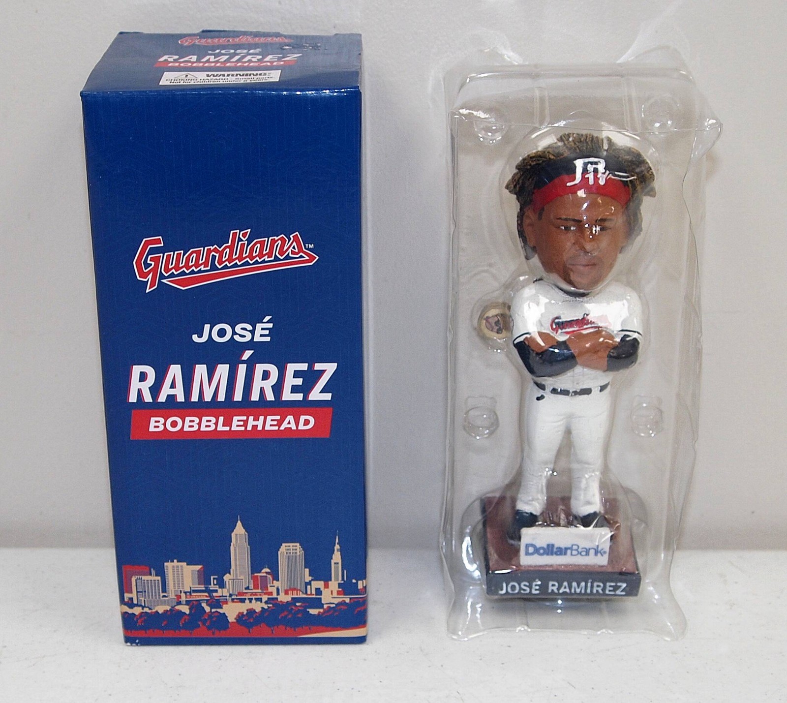 New JOSE RAMIREZ Cleveland Guardians SGA Chain Wearing BOBBLEHEAD 7/16/22