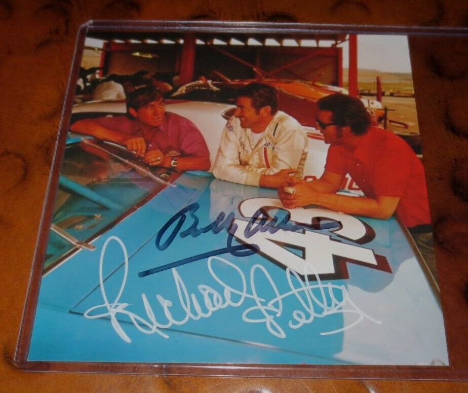 Richard Petty & Bobby Allison dual signed autographed photo NASCAR legends