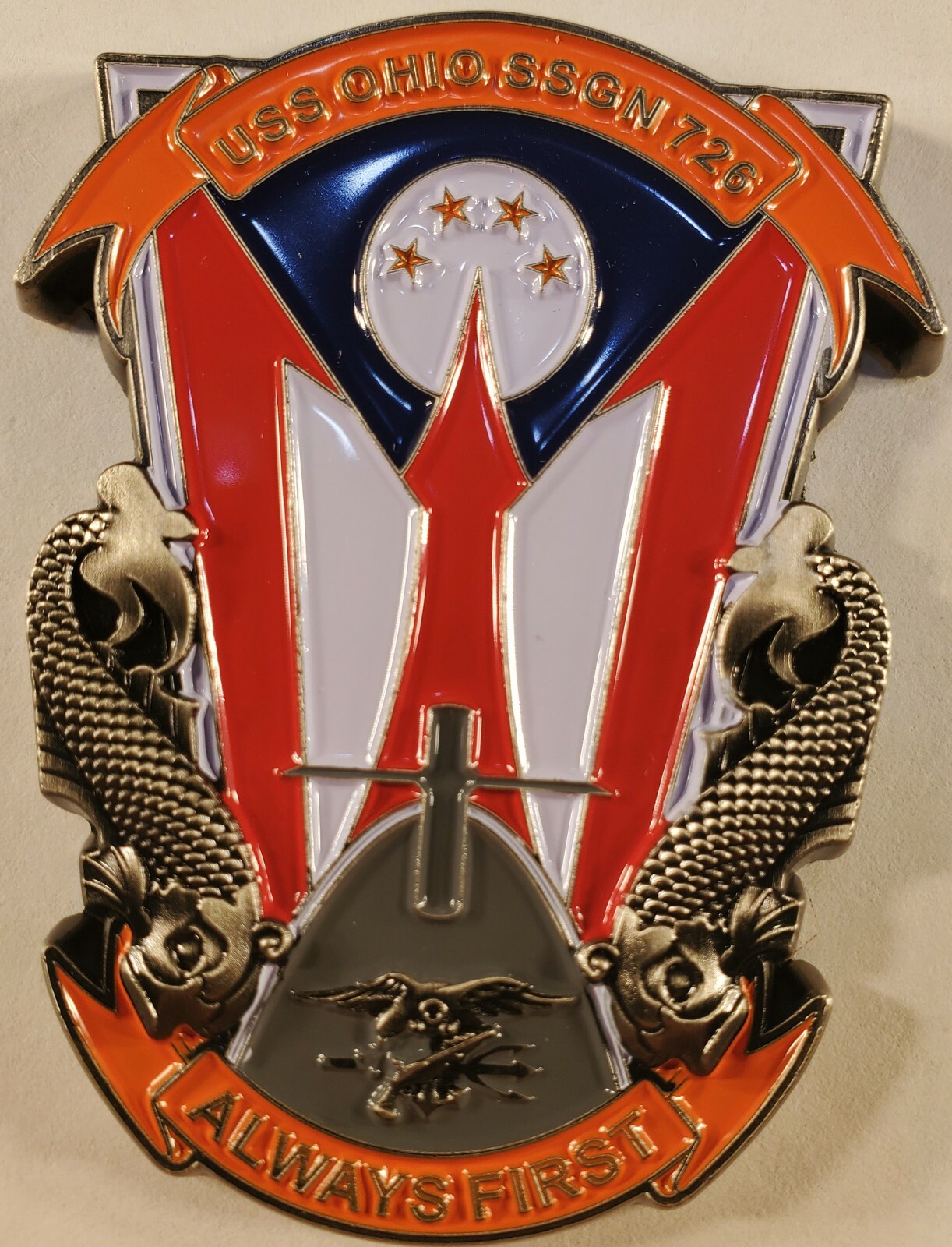 USS Ohio SSGN-726 Submarine Commemorative Challenge Coin, 140 USS Ohio SSGN-726 Submarine Commemorative Challenge Coin, 140