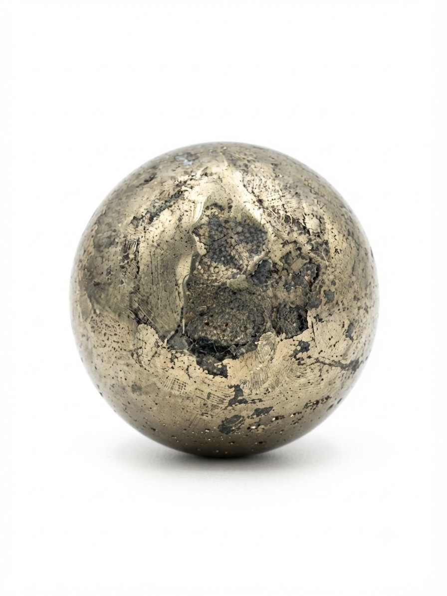 Stunning Natural Pyrite Sphere Stunning Natural Pyrite Sphere