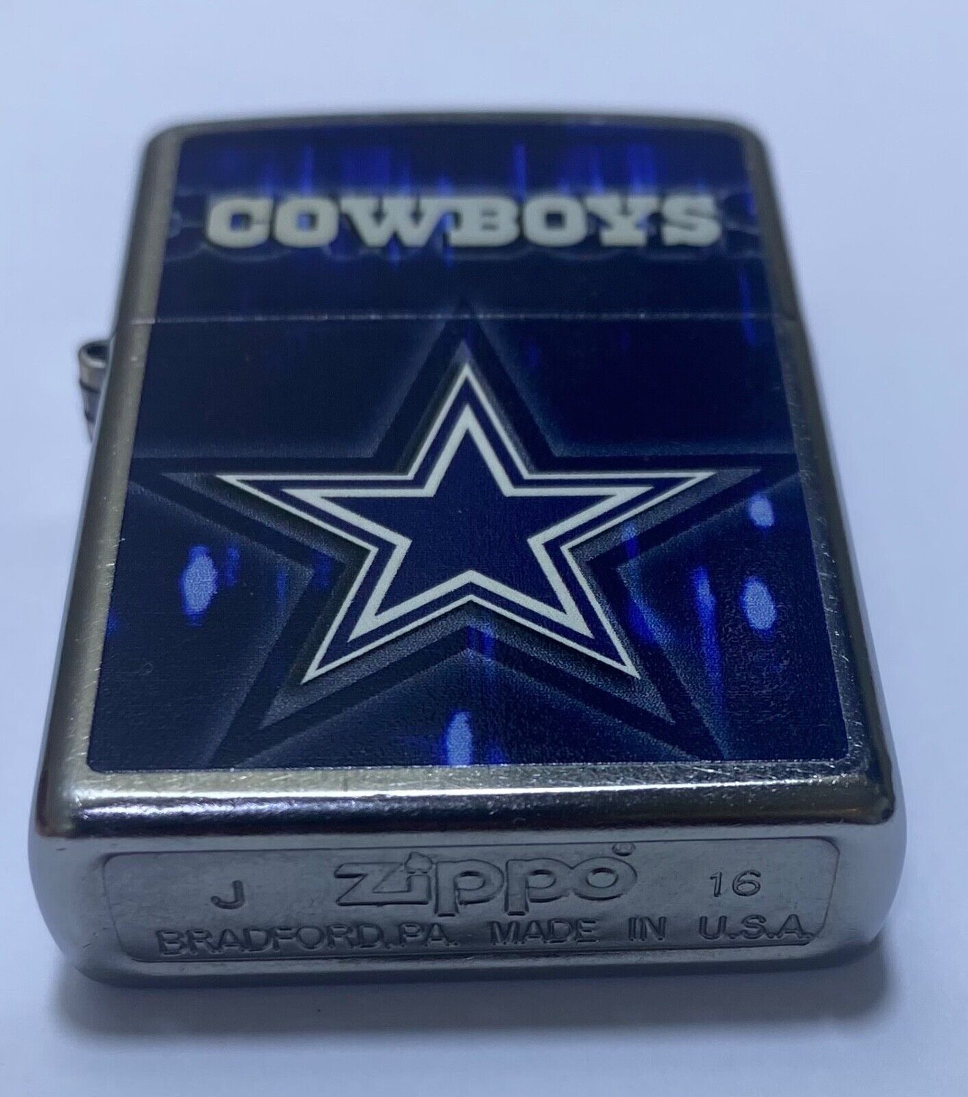 Zippo NFL Street Chrome Dallas Cowboys Lighter -  High Quality