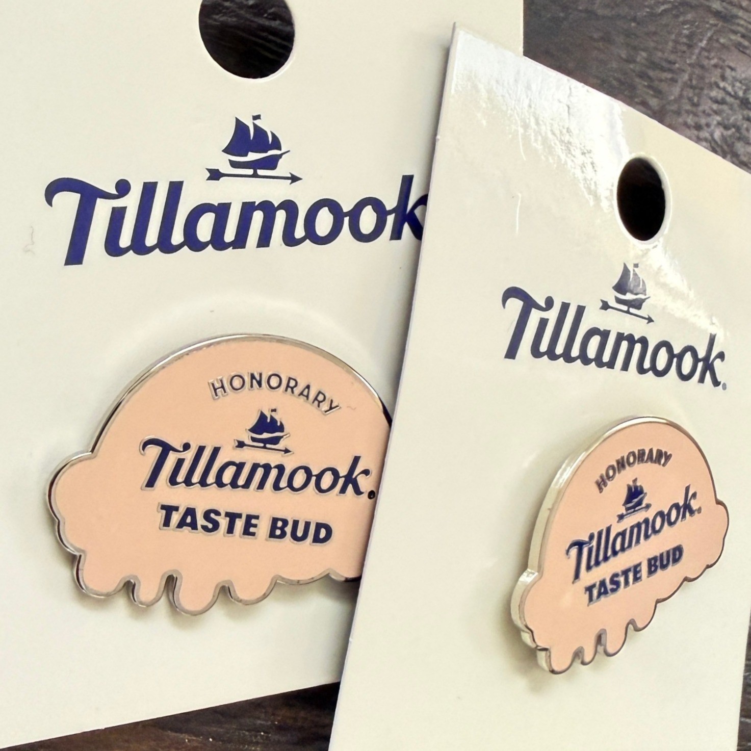 Tillamook Enamel Pin Unisex OS Pink Honorary Taste Bud Ice Cream Merch NEW