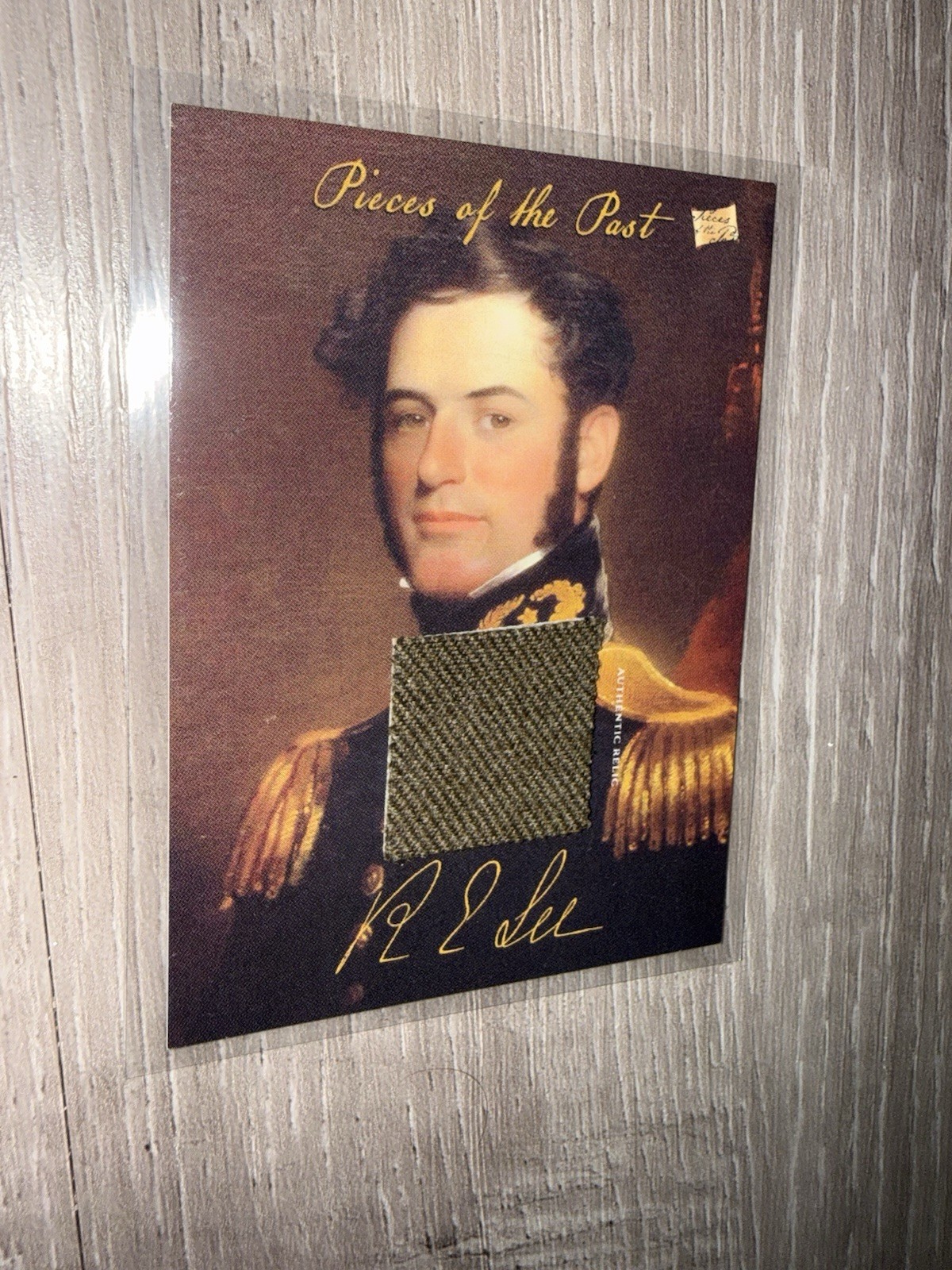 ROBERT E LEE AUTHENTIC CLOTH RELIC PIECES OF THE PAST 2023 CARD ROBERT E LEE AUTHENTIC CLOTH RELIC PIECES OF THE PAST 2023 CARD
