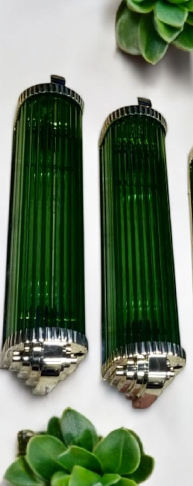 1 PC VINTAGE ART DECO GREEN BRASS & GLASS ROD WALL SCONCE LIGHT FIXTURE NAUTICAL 1 PC VINTAGE ART DECO GREEN BRASS & GLASS ROD WALL SCONCE LIGHT FIXTURE NAUTICAL
