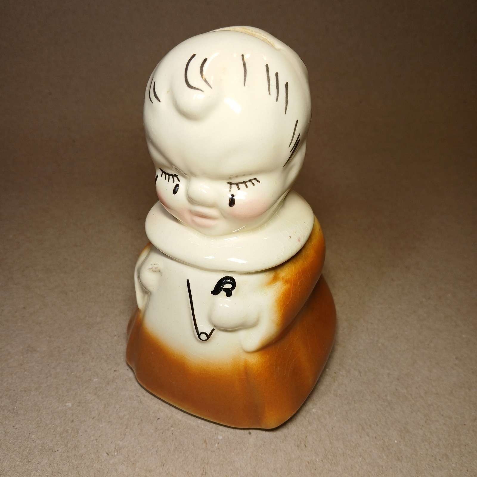Vintage Two Faced Baby Ceramic Coin Bank Happy Sad Kitsch Mid Century Modern Vintage Two Faced Baby Ceramic Coin Bank Happy Sad Kitsch Mid Century Modern