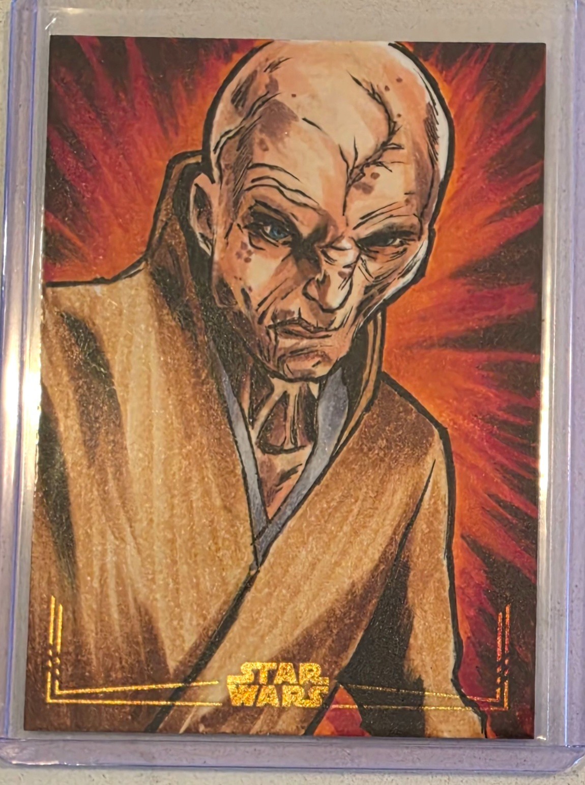 2026 Topps Chrome Star Wars Snoke GOLD FOIL - Likeness to Art of the Darkside 2026 Topps Chrome Star Wars Snoke GOLD FOIL - Likeness to Art of the Darkside