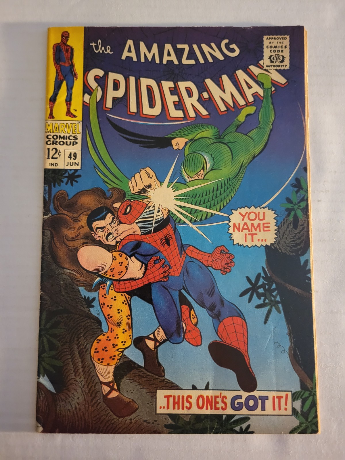 Vintage Amazing Spider-Man #49 Silver Age Comic Kraven Vulture 1967 Vintage Amazing Spider-Man #49 Silver Age Comic Kraven Vulture 1967