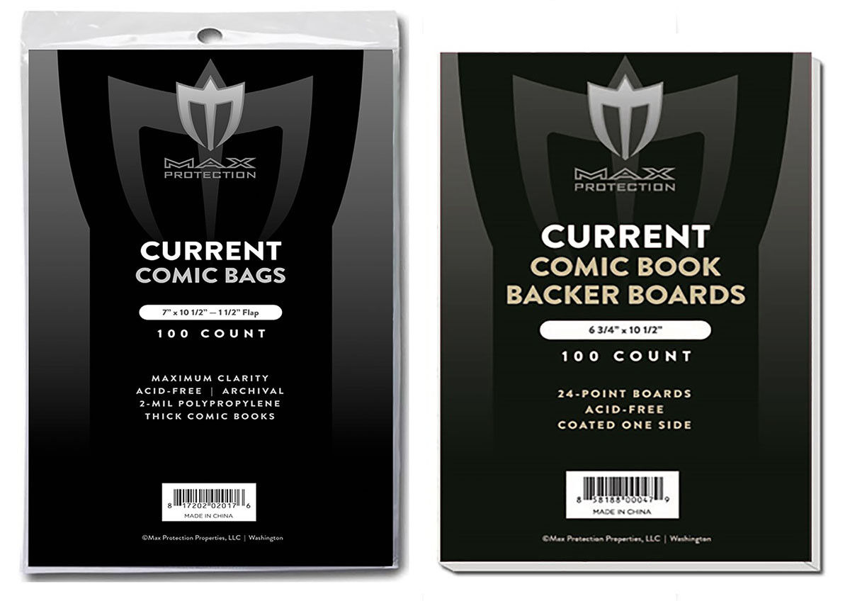 100 THICK CURRENT MODERN COMIC BOOK ARCHIVAL 7X10-1/2 POLY BAGS AND BOARDS MAX