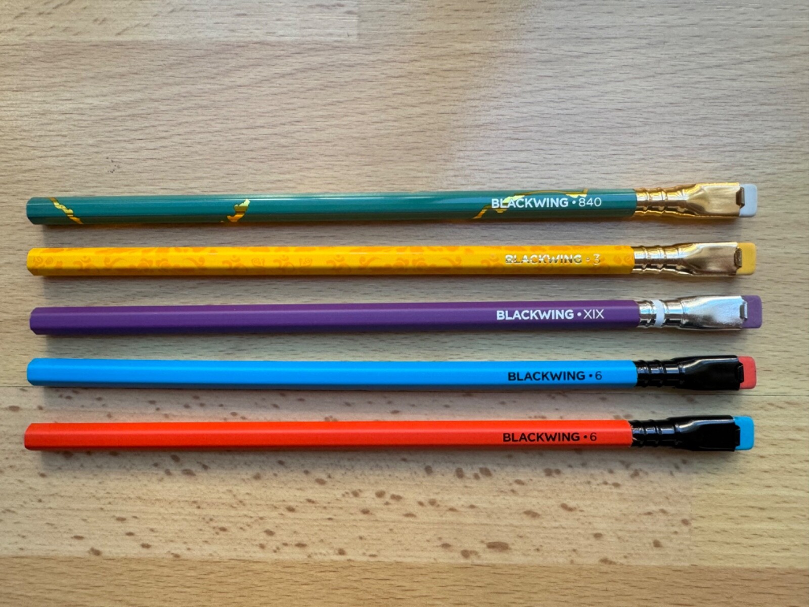 2020 Blackwing Volume set: 5 Pencils (volume 840, 3, XIX & 6 (no Boxes) 2020 Blackwing Volume set: 5 Pencils (volume 840, 3, XIX & 6 (no Boxes)