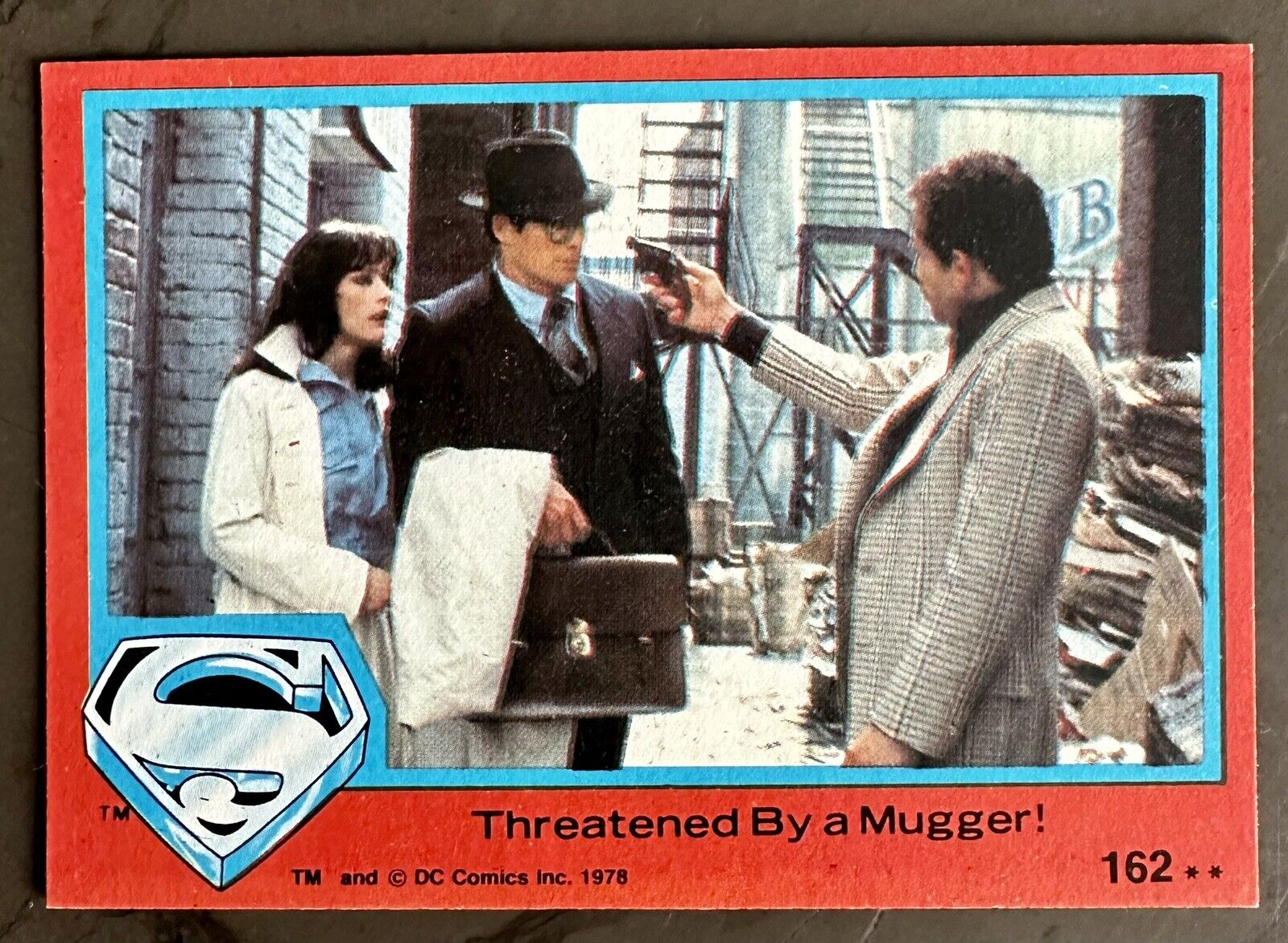 1978 Topps Superman The Movie | Threatened by a Mugger #162