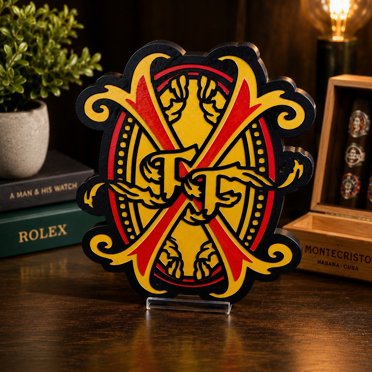 New Arturo Fuente Opus X Logo Store Sign Cigar Art Wall Handmade Man Cave Ad New Arturo Fuente Opus X Logo Store Sign Cigar Art Wall Handmade Man Cave Ad