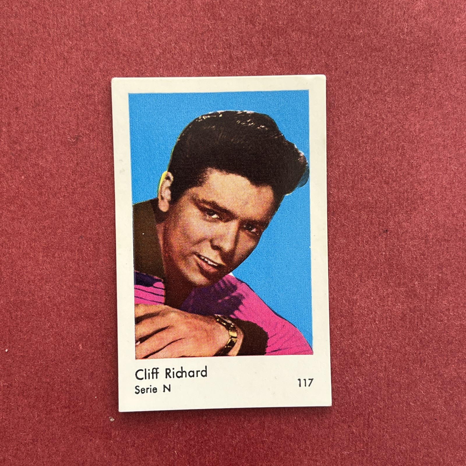 Cliff Richard 1962 Dutch Gum Serie N #117 Rock and Roll Singer Trading Card Cliff Richard 1962 Dutch Gum Serie N #117 Rock and Roll Singer Trading Card