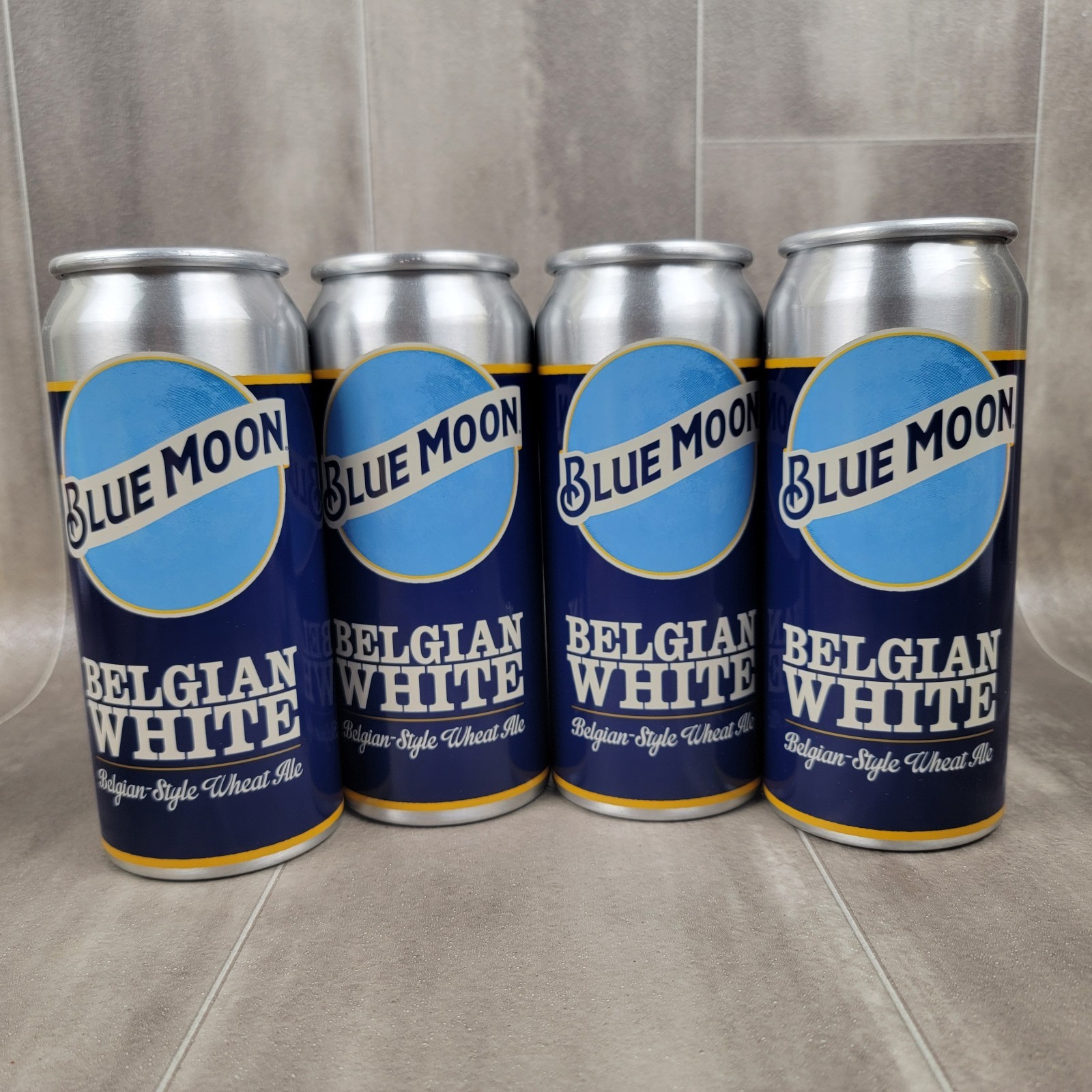 4 Blue Moon Belgian White Aluminum 16 oz (1 Pint) Beer Can Cups New