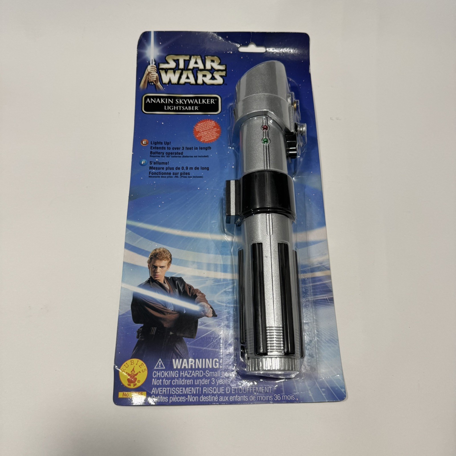 Anakin Skywalker Toy Lightsaber 2002 Rubies Hasbro Vintage Star Wars SEALED Anakin Skywalker Toy Lightsaber 2002 Rubies Hasbro Vintage Star Wars SEALED