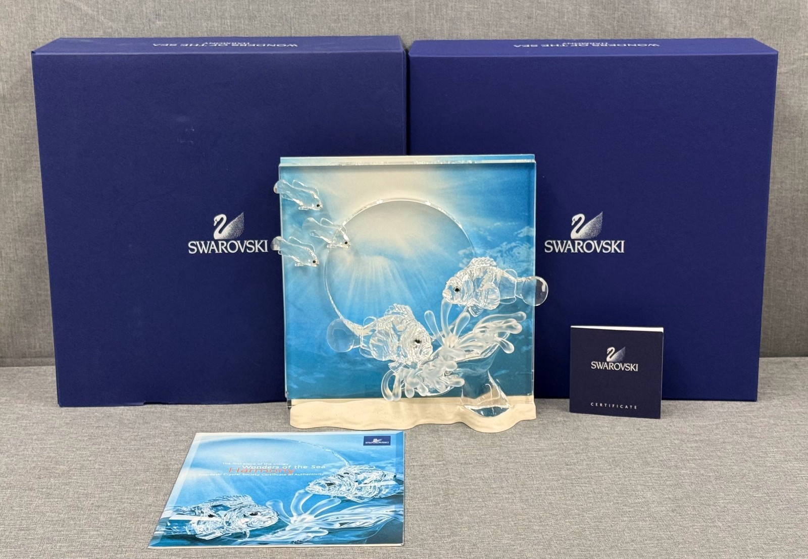 Swarovski 2005-2006 AE HARMONY WONDERS OF THE SEA Figurine w/ Display Plaque Swarovski 2005-2006 AE HARMONY WONDERS OF THE SEA Figurine w/ Display Plaque
