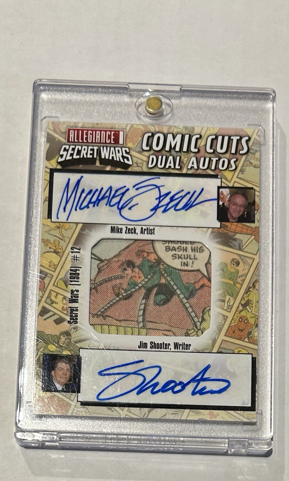 2023 UD Marvel Allegiance Secret Wars Dual Autos Mike Zeck, Jim Shooter #06/10 2023 UD Marvel Allegiance Secret Wars Dual Autos Mike Zeck, Jim Shooter #06/10