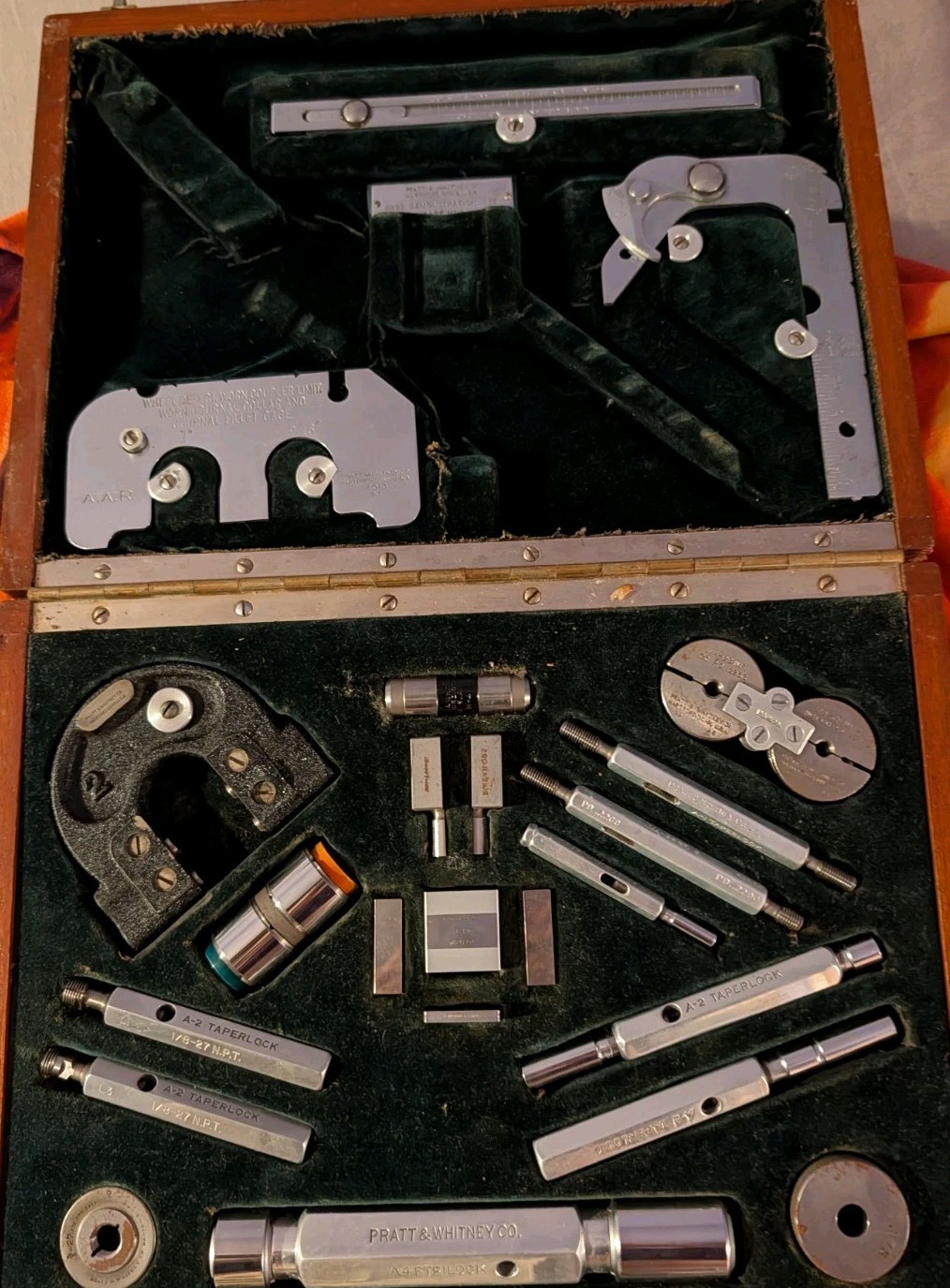 Antique American Railroad Precision Inspection Gauges Tool Set Antique American Railroad Precision Inspection Gauges Tool Set