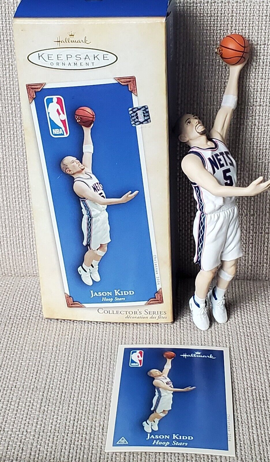 NBA Jason Kidd #5 New Jersey Nets Hallmark Keepsake Ornament 2004 Collectors 