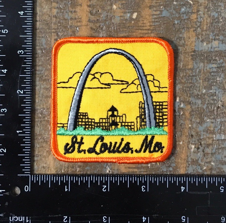 Vintage ST. LOUIS MISSOURI Gateway Arch Skyline Souvenir Iron-On Patch 1970s STL Vintage ST. LOUIS MISSOURI Gateway Arch Skyline Souvenir Iron-On Patch 1970s STL
