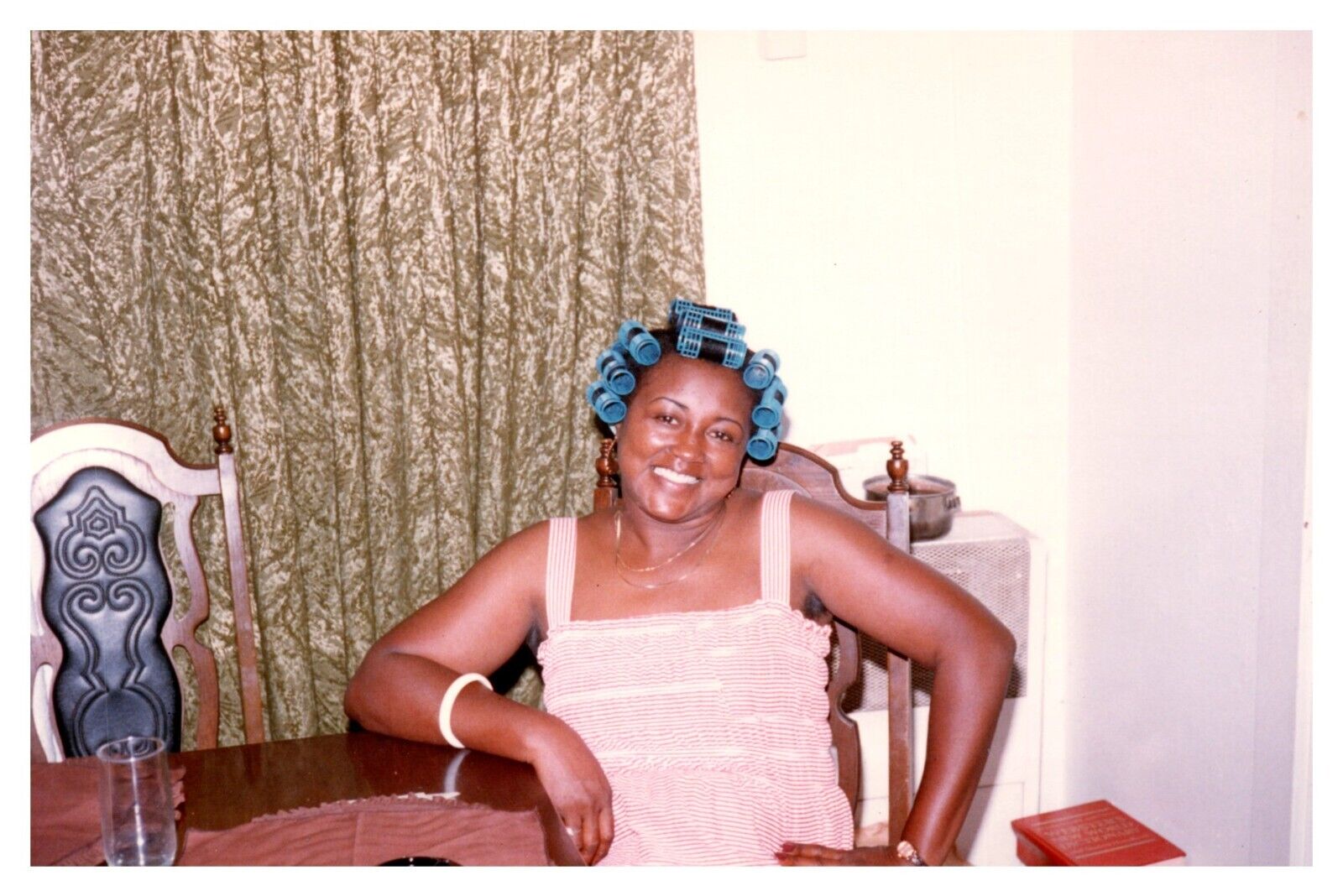 1980s African American Women Hair Day Snaphot Vintage Photo Projects Compton CA 