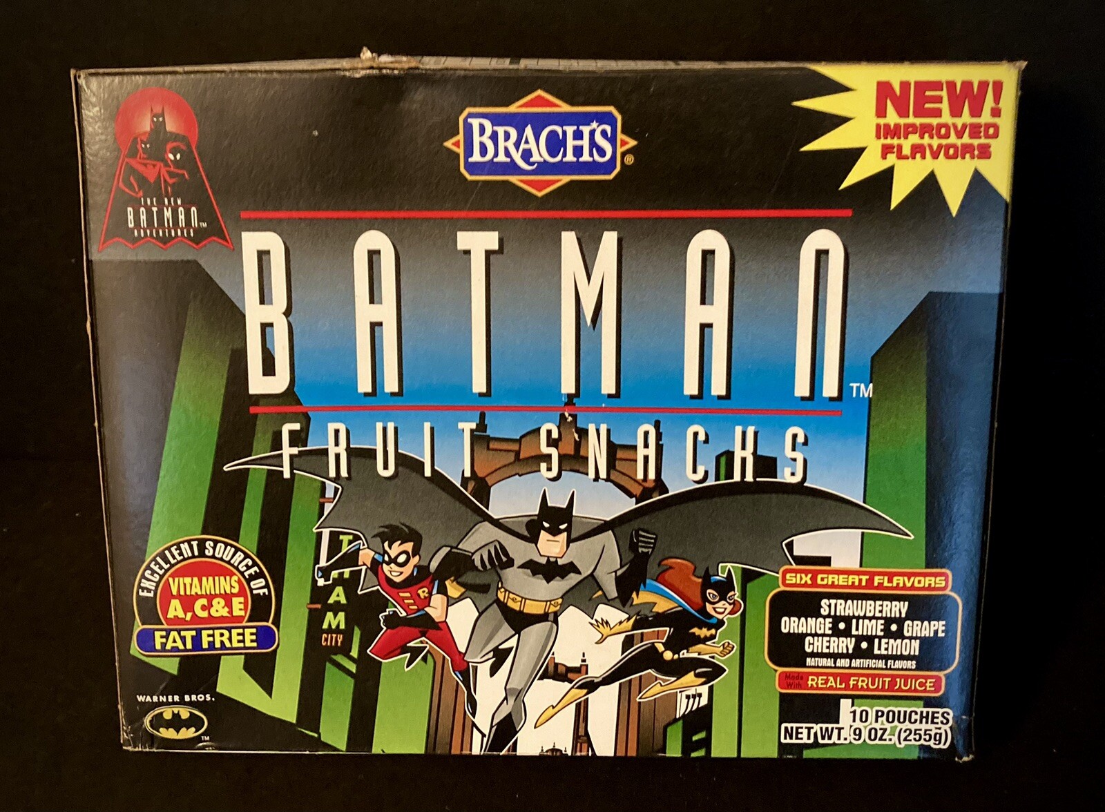 Batman Adventures Brach’s Fruit Snacks Box ( Empty) 1995 Batman Adventures Brach’s Fruit Snacks Box ( Empty) 1995
