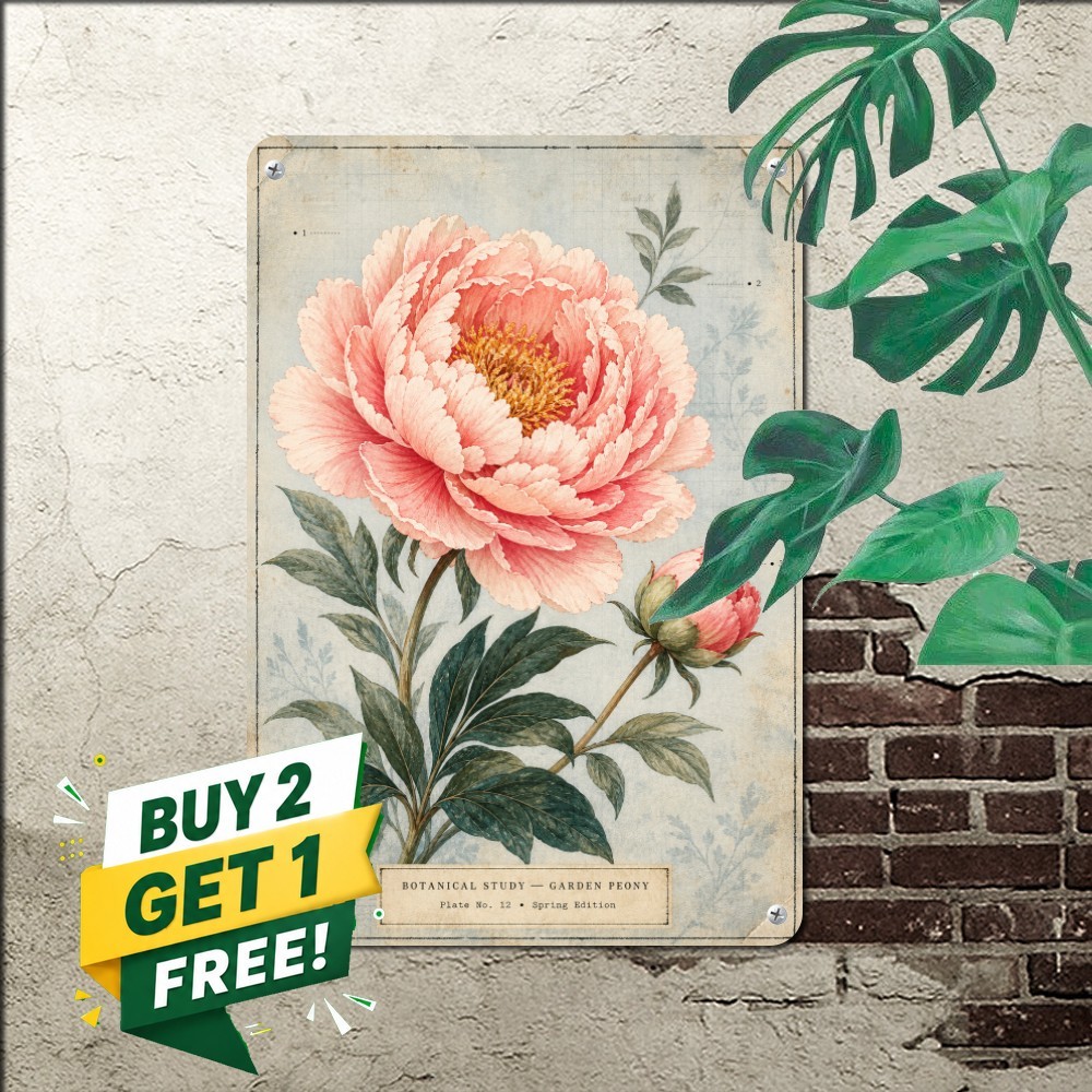 vintage botanical flower illustration large soft pink bloom