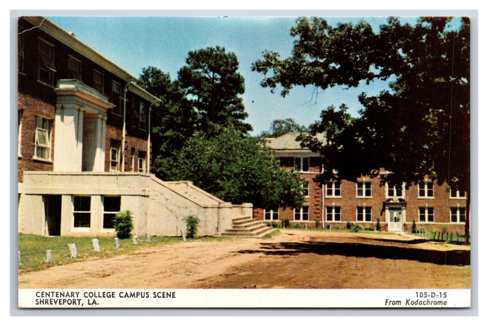 Centenary College Campus Shreveport Lousiana LA UNP Chrome Postcard V25