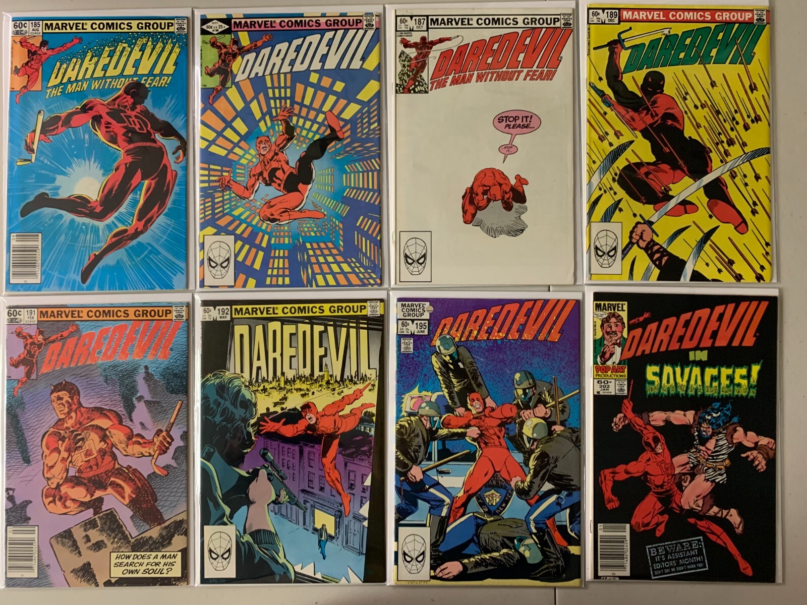 Daredevil 1st series comics lot #185-269 37 diff avg 6.0 (1982-89) Daredevil 1st series comics lot #185-269 37 diff avg 6.0 (1982-89)