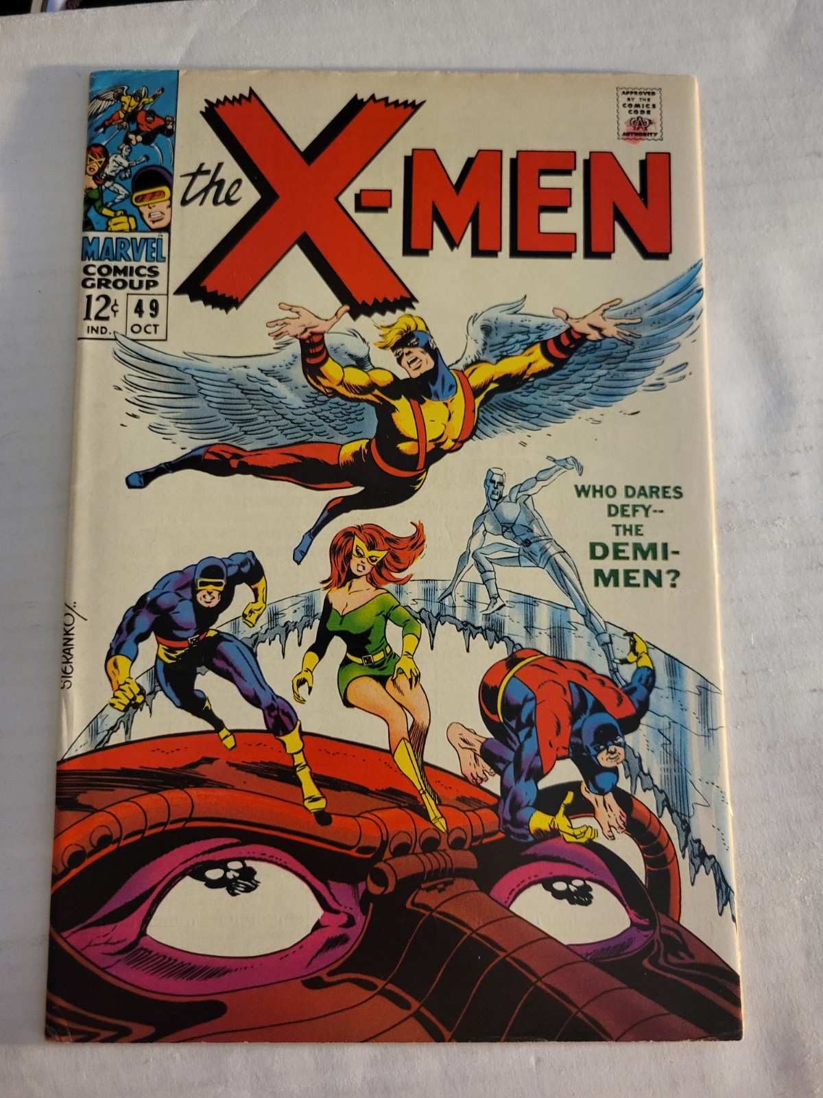 Uncanny X-Men 49 1st App Lorna Dane & Mesmero Steranko Cover 1968 Mid Grade Uncanny X-Men 49 1st App Lorna Dane & Mesmero Steranko Cover 1968 Mid Grade