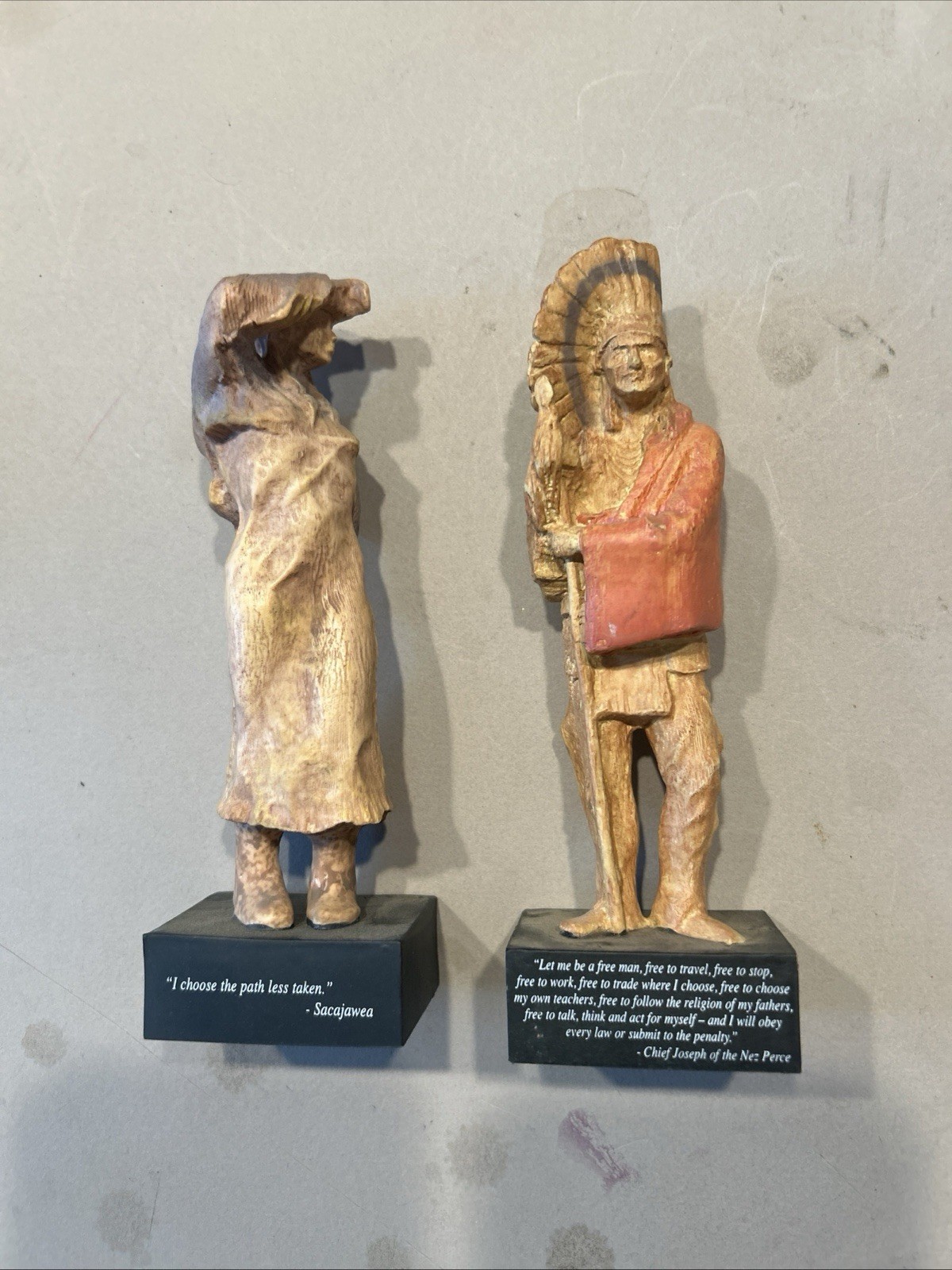J. Giuffre Native American Figures/ Sacajawea & Chief Joseph