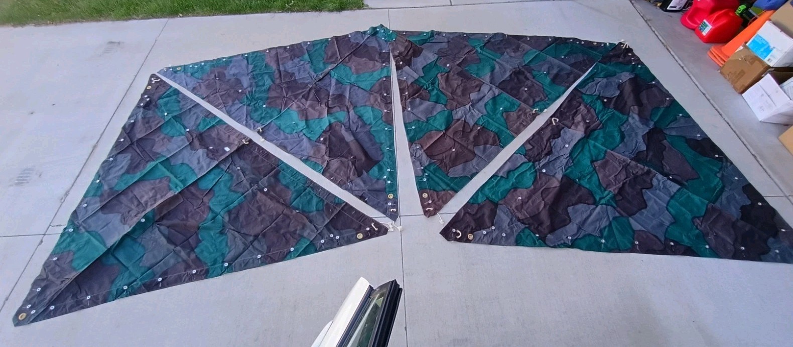 RARE Genuine Swedish Knäppetält Camo Zelt Tent Zeltbahn Shelter COMPLETE WW2 RARE Genuine Swedish Knäppetält Camo Zelt Tent Zeltbahn Shelter COMPLETE WW2