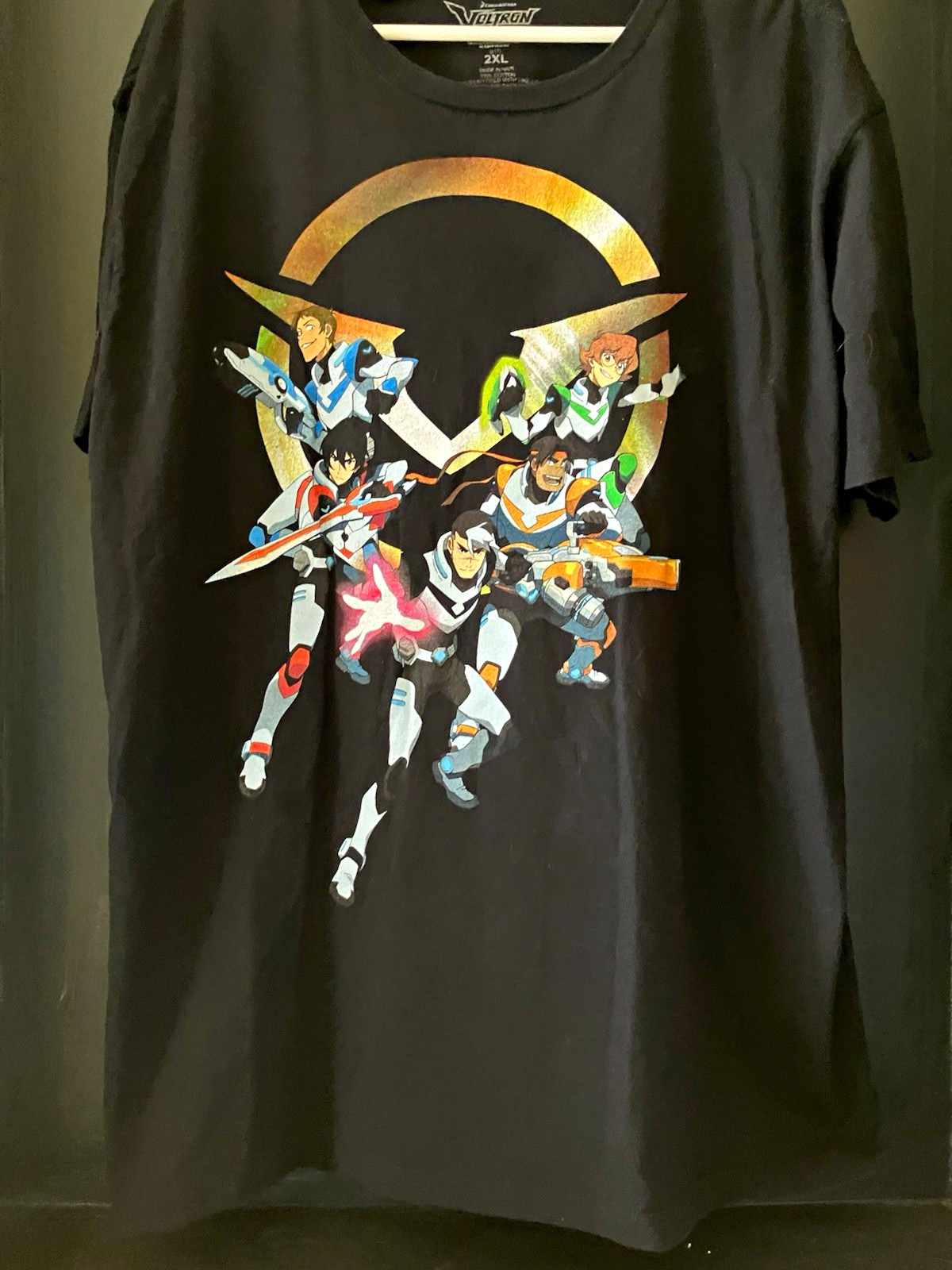 DreamWorks Voltron: Legendary Defender Black T-Shirt 2XL 100% Cotton 2017 DreamWorks Voltron: Legendary Defender Black T-Shirt 2XL 100% Cotton 2017