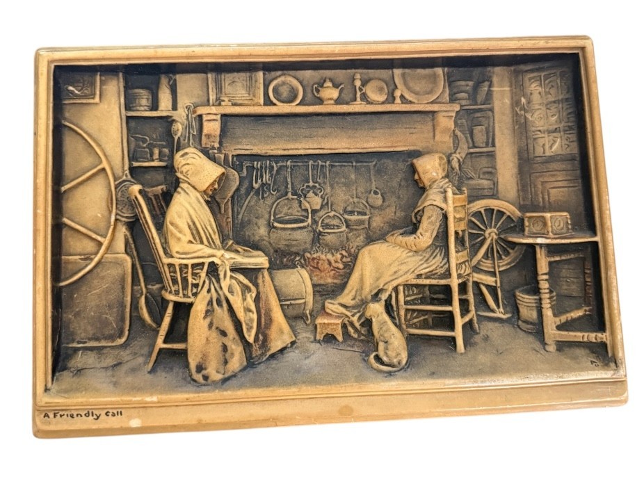 Vintage Made In England OSBORNE IVOREX 3D 6x9 Wall Plaque Vintage Made In England OSBORNE IVOREX 3D 6x9 Wall Plaque