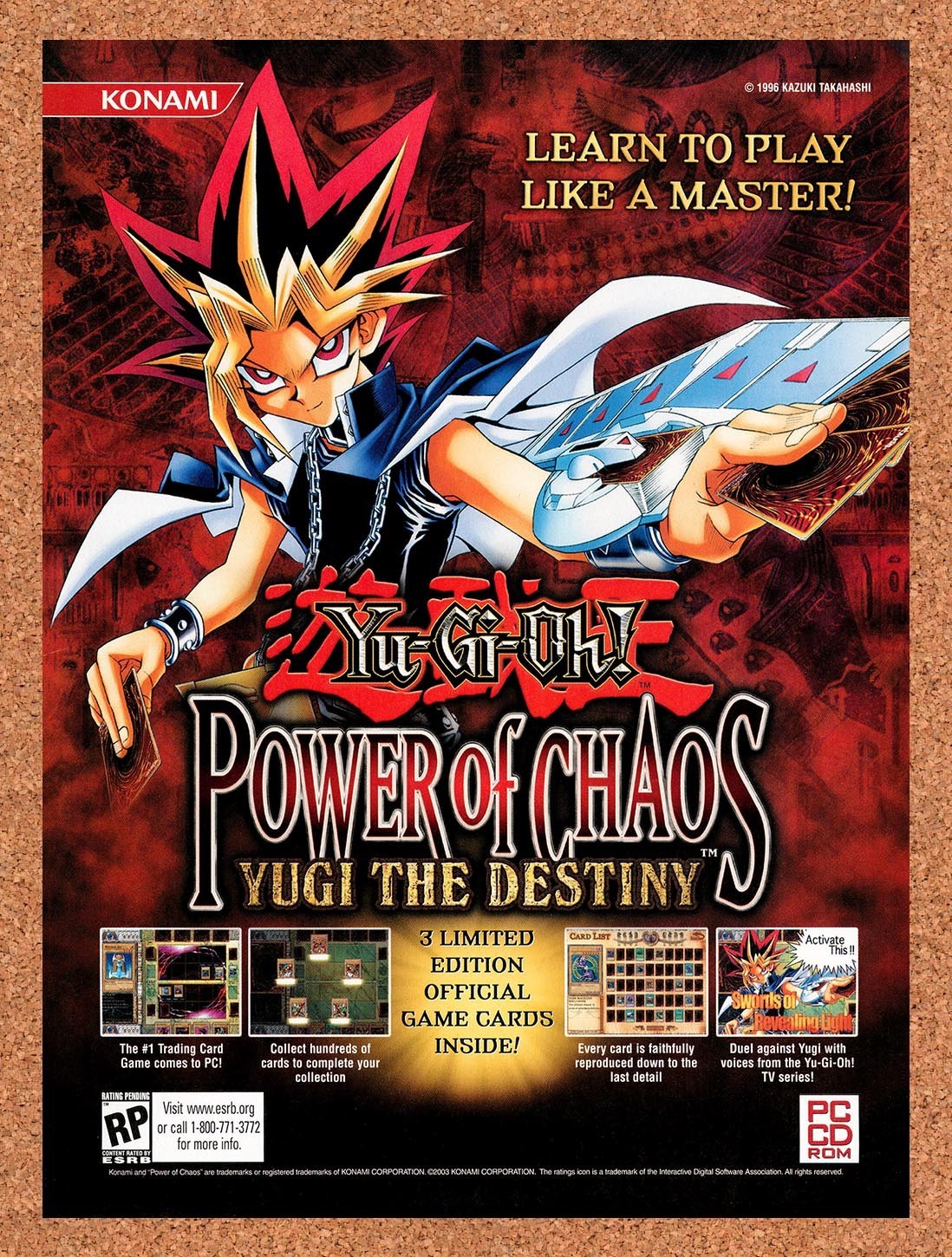 2003 Yu-Gi-Oh Power Of Chaos Yugi The Destiny PC Original Ad / Promo v1 2003 Yu-Gi-Oh Power Of Chaos Yugi The Destiny PC Original Ad / Promo v1