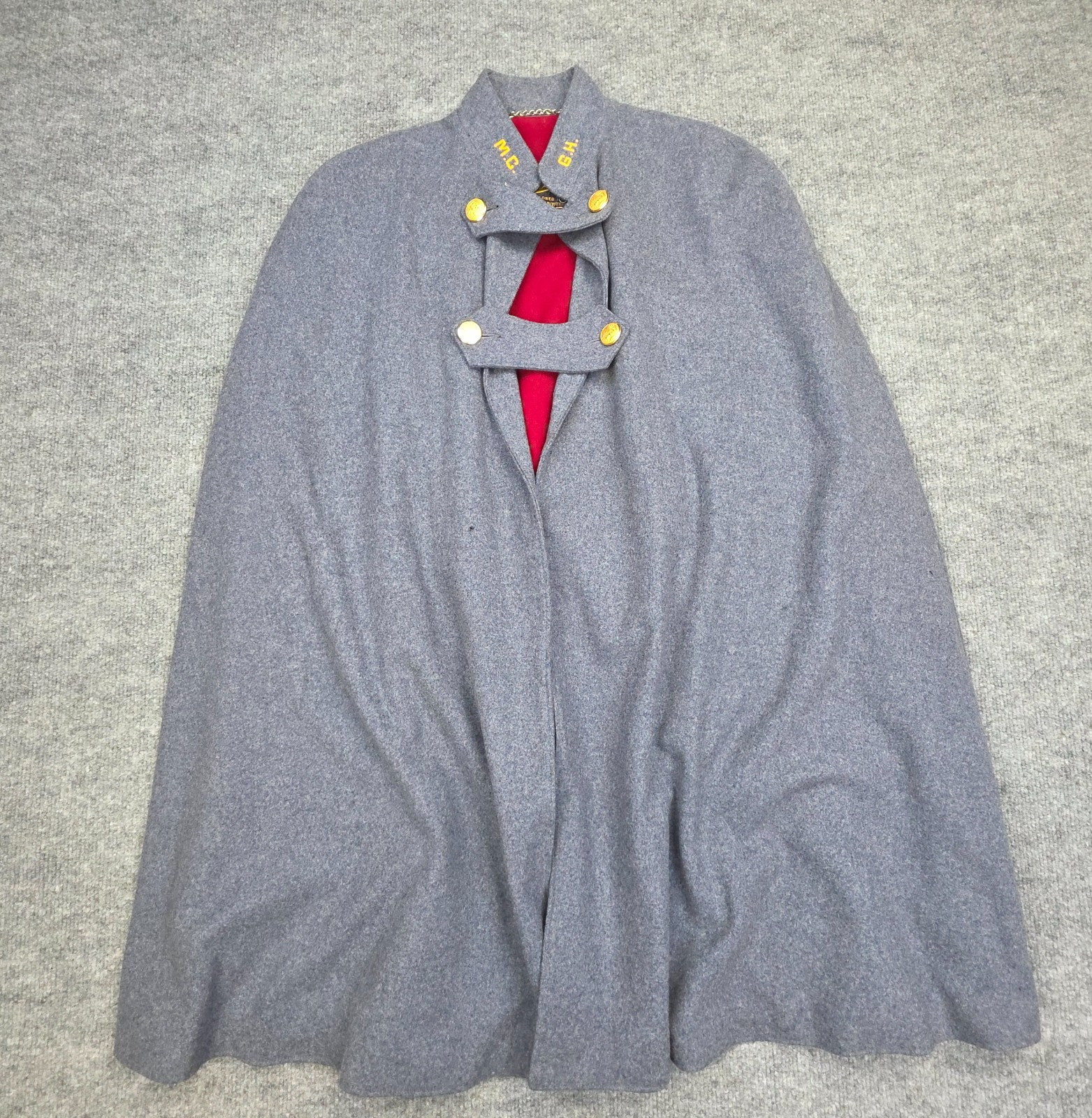 Vtg WW2 1940s WWIl Bruck's Nurses US Navy Gray Wool Cape Coat Cloak *READ Vtg WW2 1940s WWIl Bruck's Nurses US Navy Gray Wool Cape Coat Cloak *READ