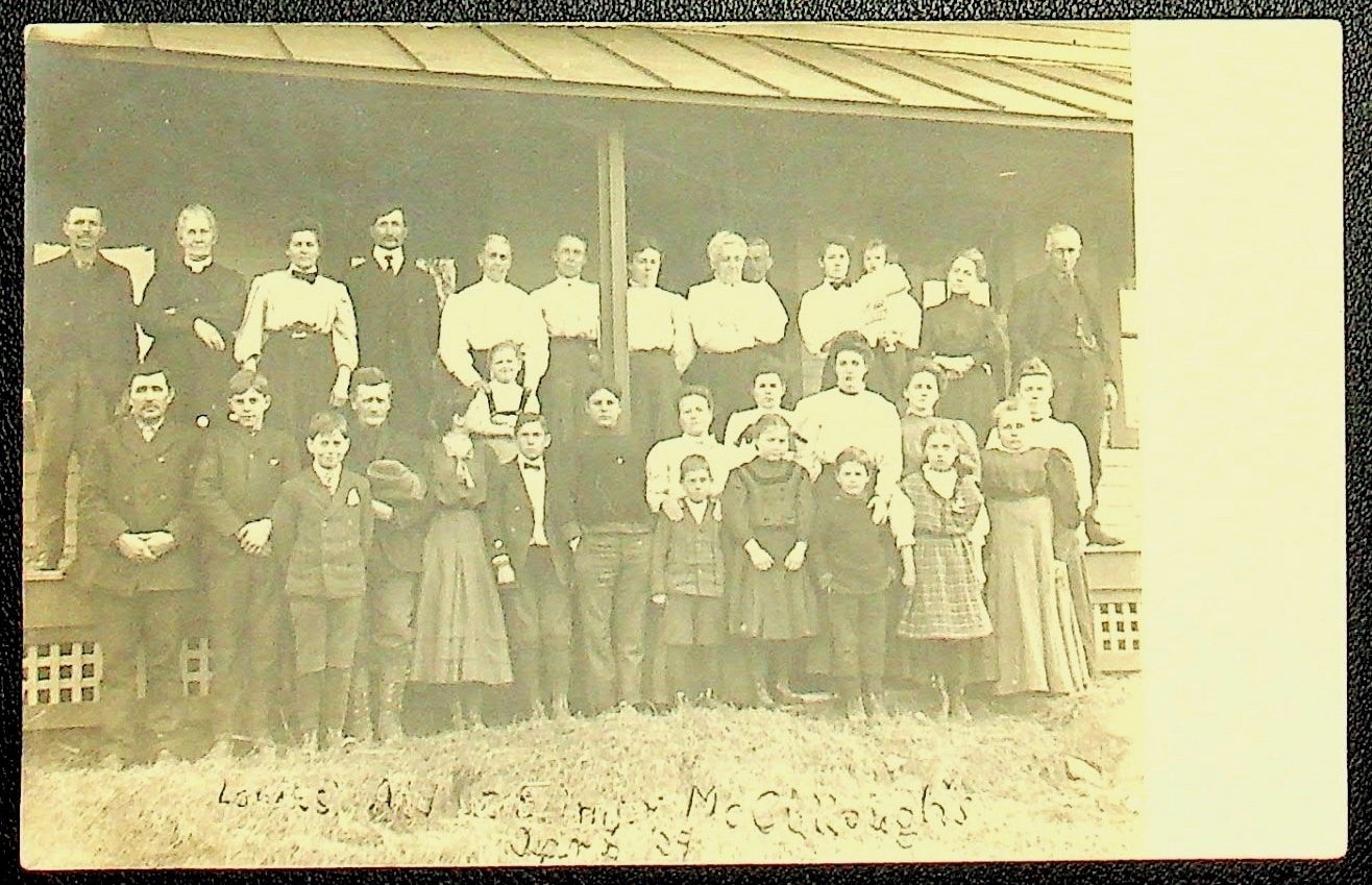Early 1900\'s RPPC Large Family Group Photo Postcard Men Women Children- KK-93 Early 1900\'s RPPC Large Family Group Photo Postcard Men Women Children- KK-93
