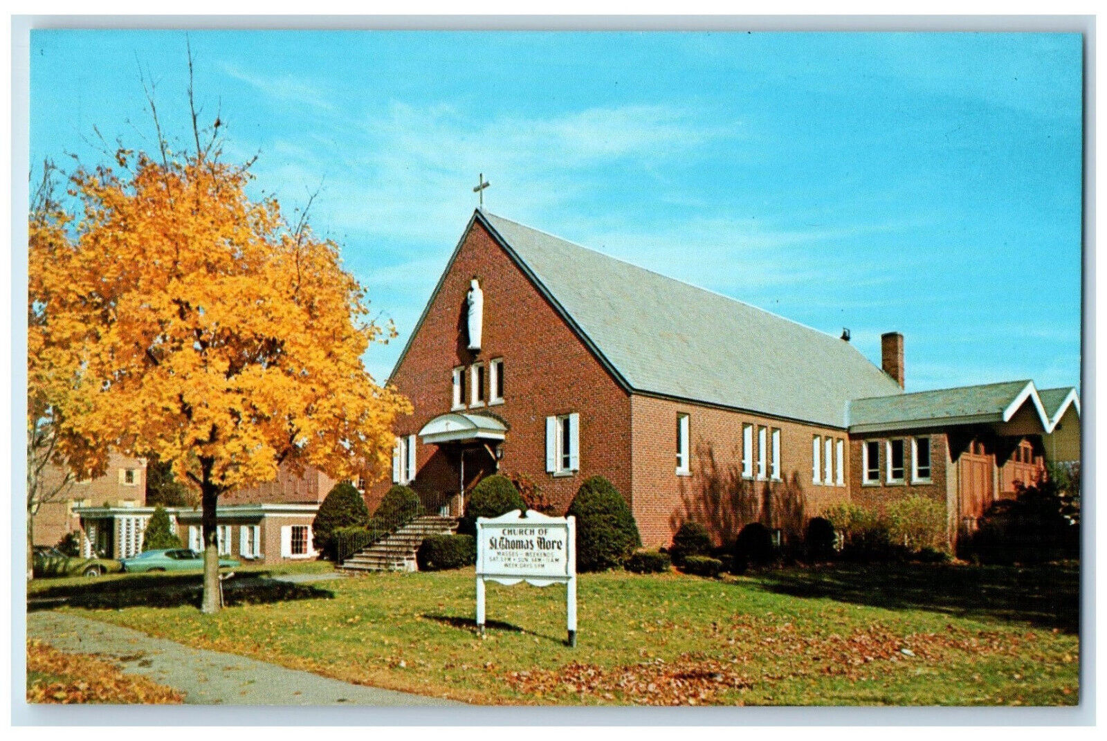 c1960's Church of St. Thomas More Durham New Hampshire NH Vintage Postcard