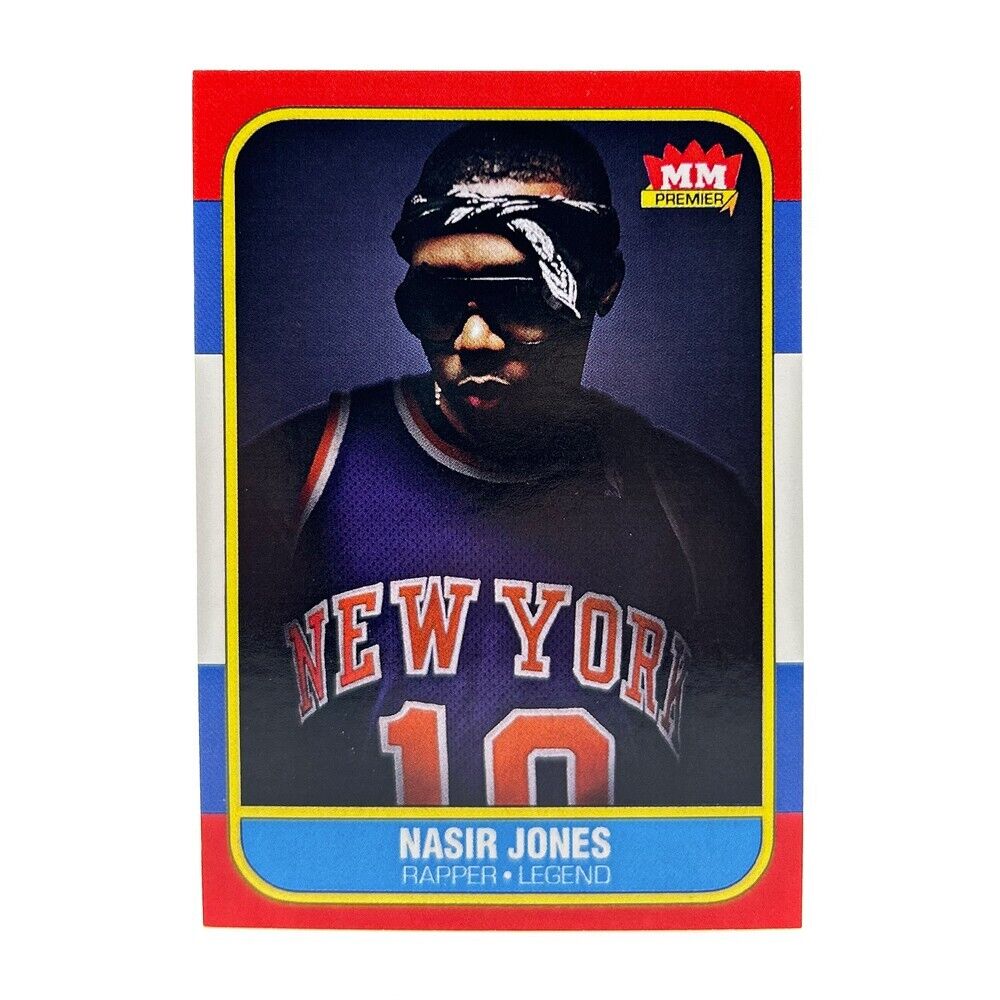 NAS Nasir Jones 1986-87 NBA Fleer Design Style Hip-Hop Trading Card
