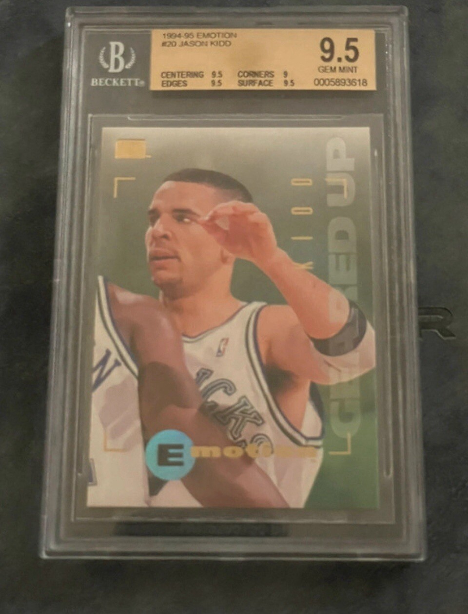 1994-95 Skybox Emotion Jason Kidd #20 Rookie BGS 9.5 Gem Mint 1994-95 Skybox Emotion Jason Kidd #20 Rookie BGS 9.5 Gem Mint