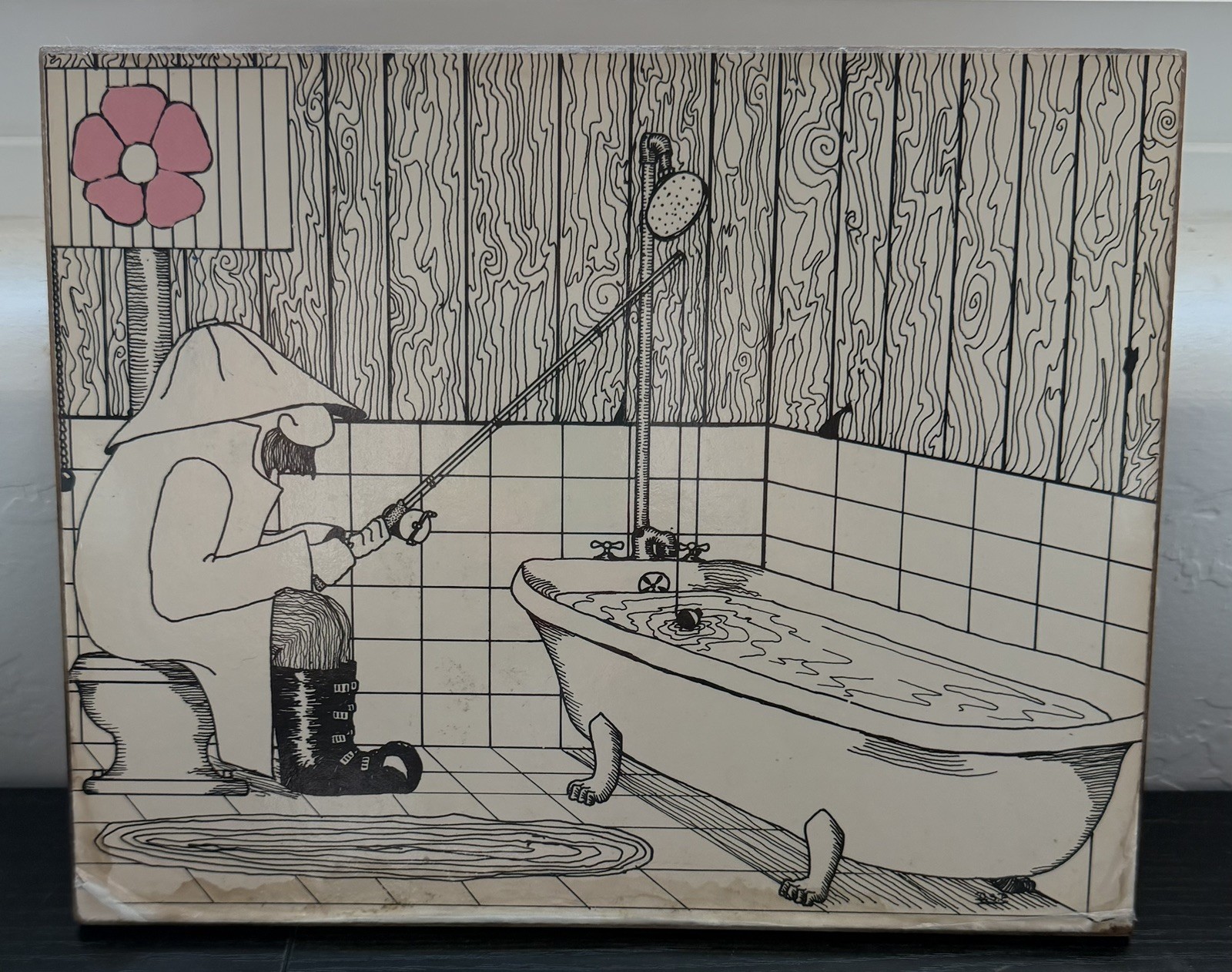 Unique Vintage Humorous JCPenney Bathroom Wall Art Wooden plaque 