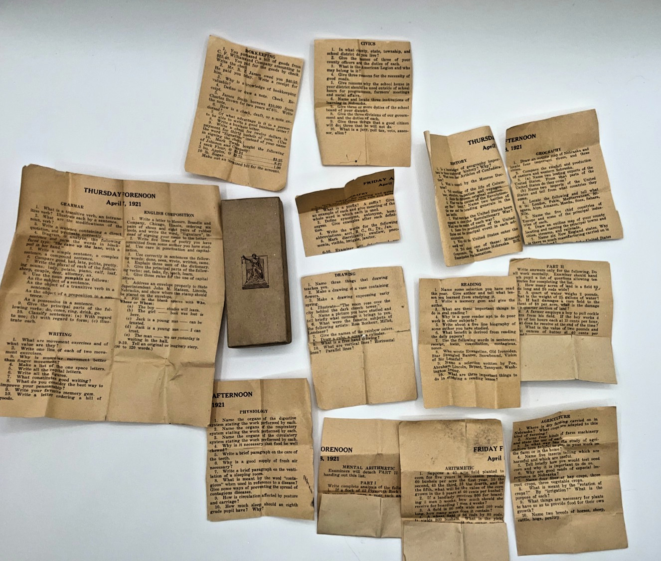 1921 Vintage Education Ephemera Lot Clipped Newspaper Lessons Civics Physics 1921 Vintage Education Ephemera Lot Clipped Newspaper Lessons Civics Physics