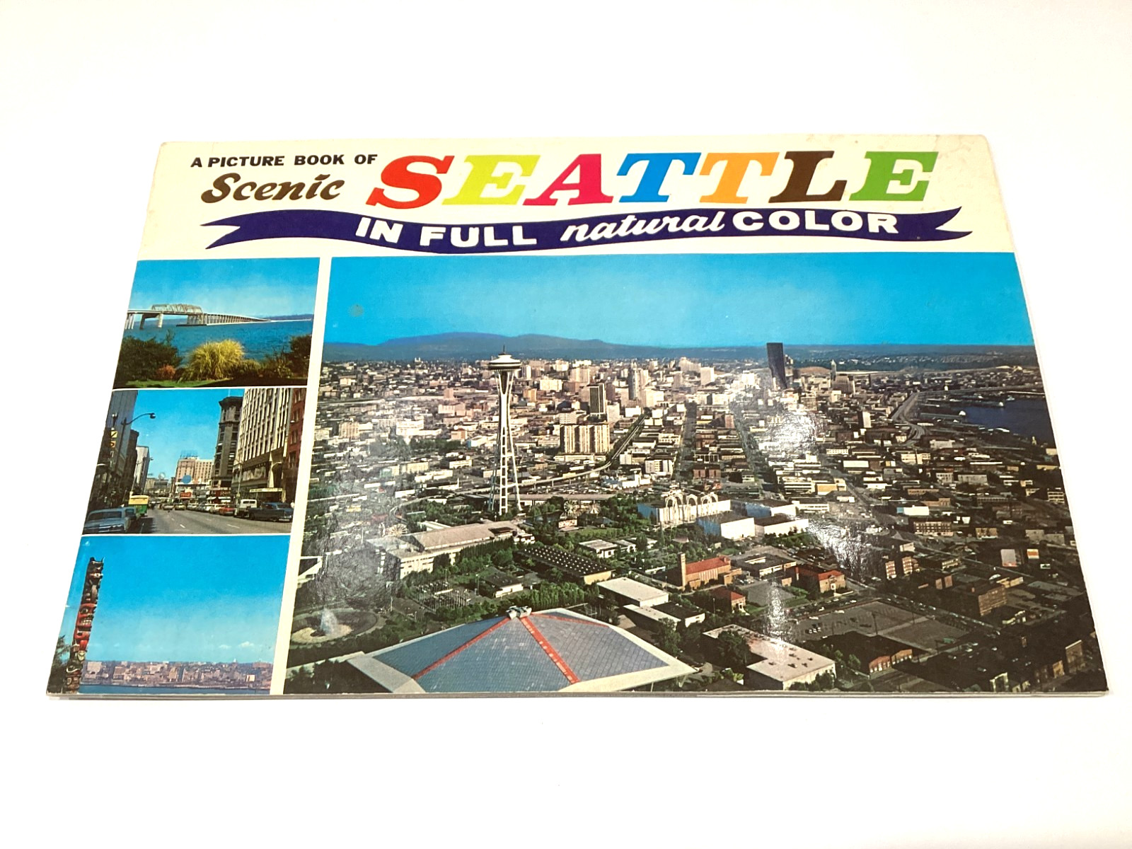 VINTAGE PICTURE BOOK OF SCENIC SEATTLE IN FULL NATURAL COLOR BOOKLET 1970\'s