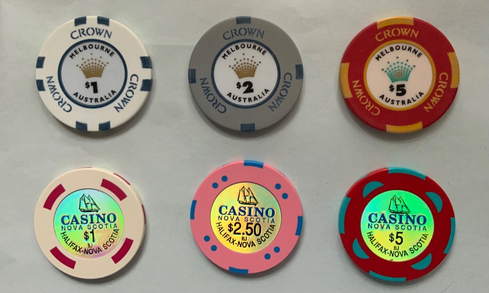 6 FOREIGN CHIPS MELBOURNE AUSTRALIA AND HALIFAX NOVA SCOTIA 6 FOREIGN CHIPS MELBOURNE AUSTRALIA AND HALIFAX NOVA SCOTIA