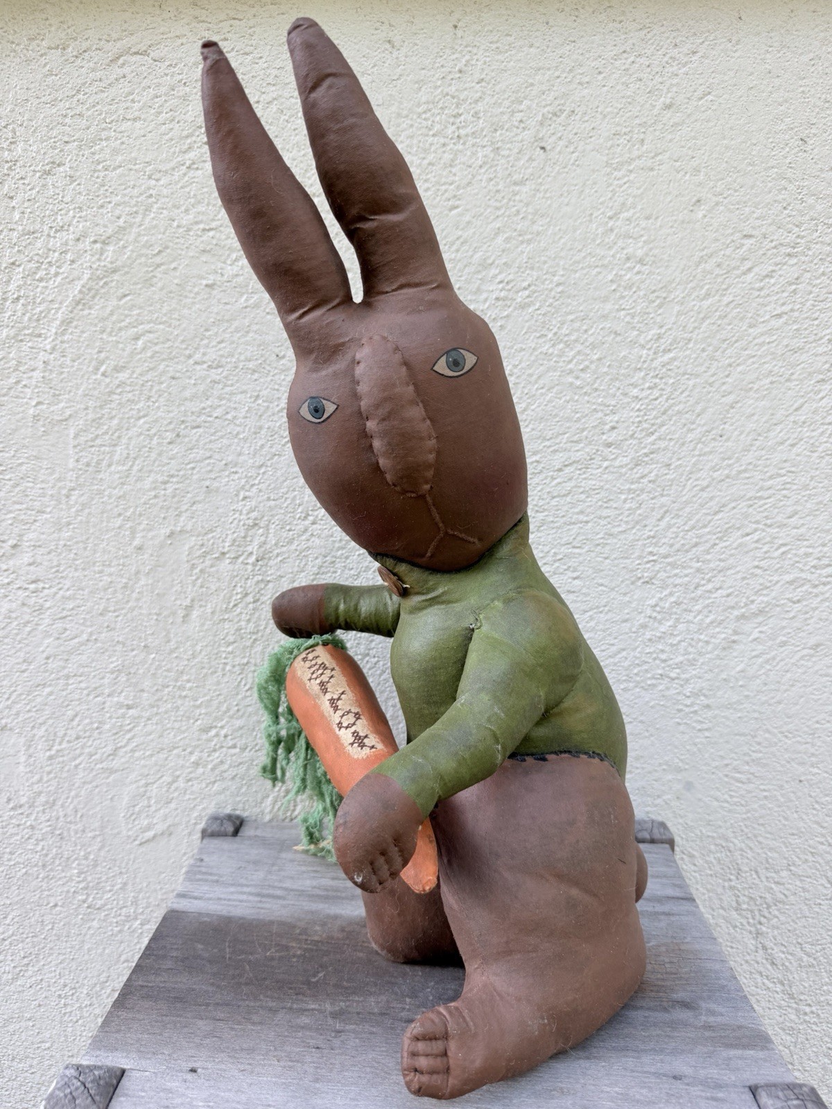 Whimsical Folk Art Rabbit Outsider Art Soft Sculpture Primitive Handmade Bunny Whimsical Folk Art Rabbit Outsider Art Soft Sculpture Primitive Handmade Bunny