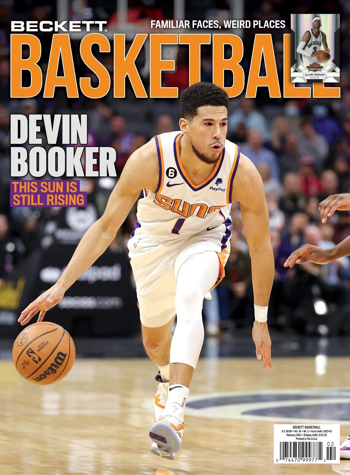 New February 2023 Beckett BASKETBALL Card Price Guide Magazine with DEVIN BOOKER
