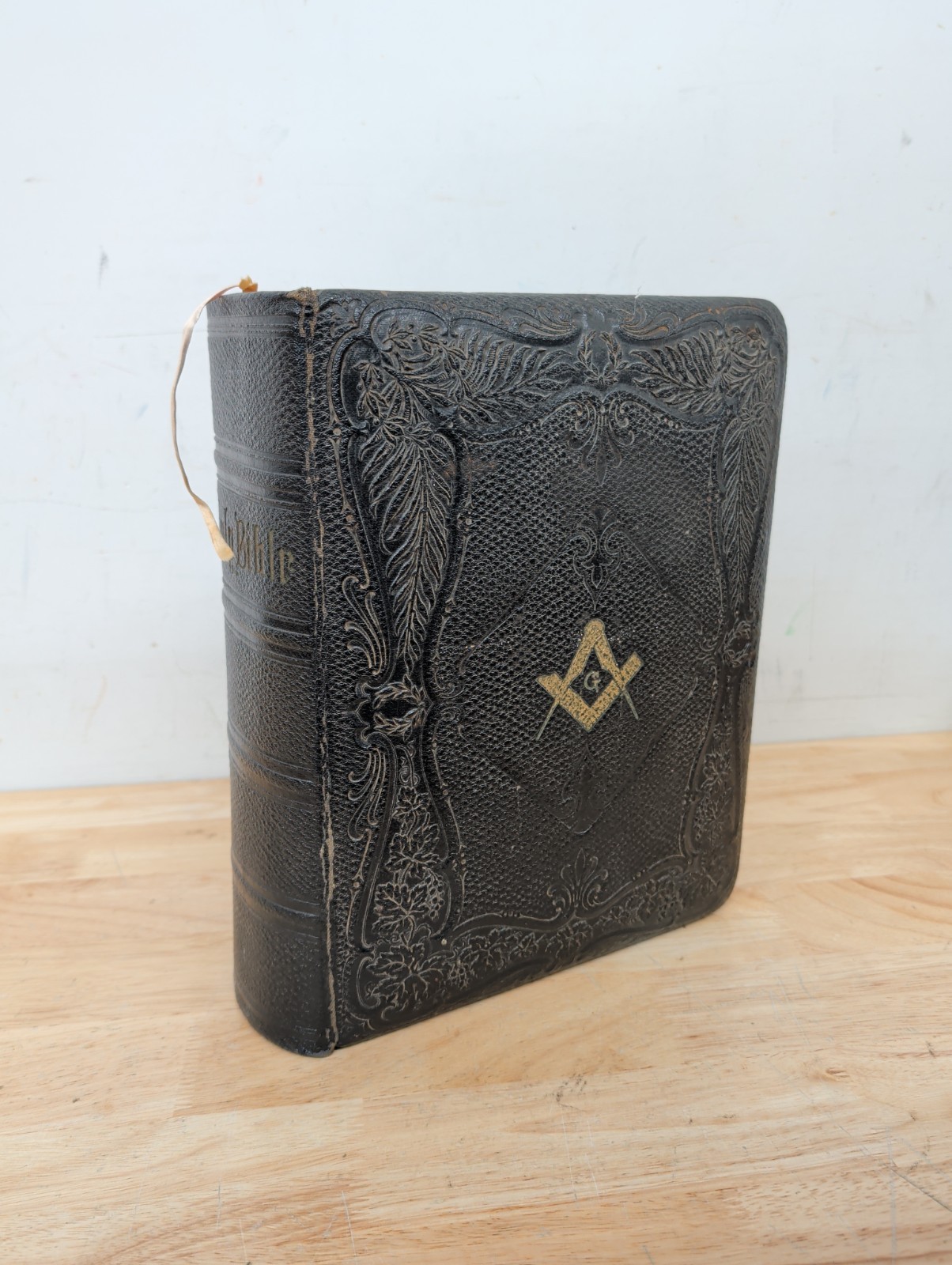 Antique 1931 Masonic Holy Bible Holman Leather KJV Temple Illustrated Antique 1931 Masonic Holy Bible Holman Leather KJV Temple Illustrated
