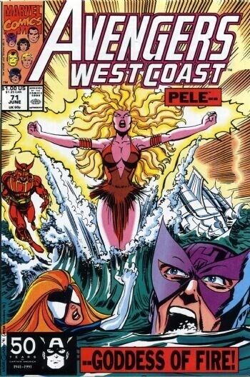 Avengers West Coast (1989) #71 1st Appearance Pele Direct Market VF. Stock Image